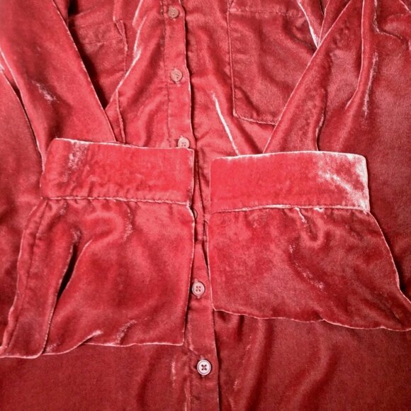 Torrid Size 2 2X Plus Size Madison Shirt Velour Sienna Long Sleeve Whimsical - Picture 12 of 13